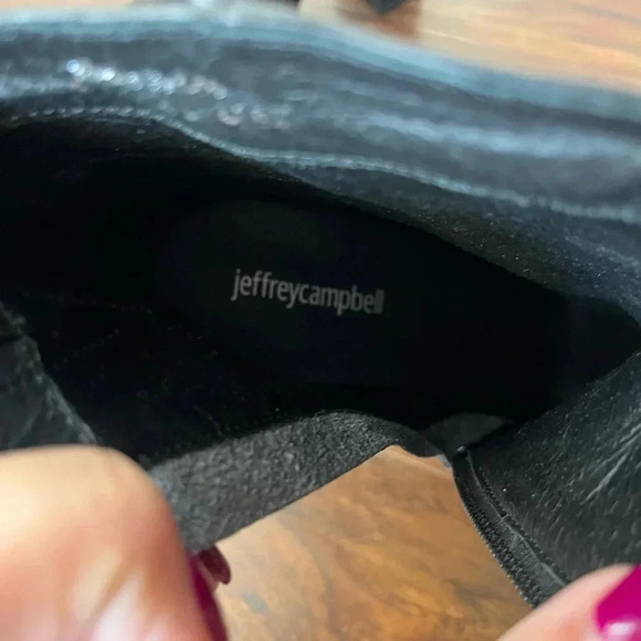 Jeffrey Campbell Black Leather Boots/Booties-NWOT Size 8.5 - Picture 7 of 12